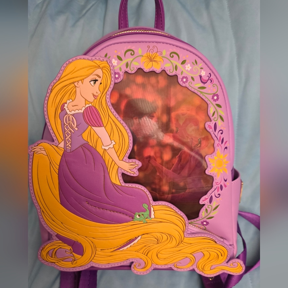 Loungefly Disney Princess Rapunzel Lenticular Mini Backpack NWT
